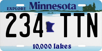 MN license plate 234TTN