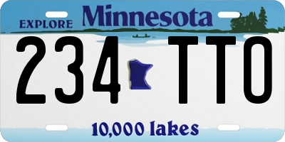 MN license plate 234TTO