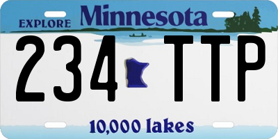MN license plate 234TTP