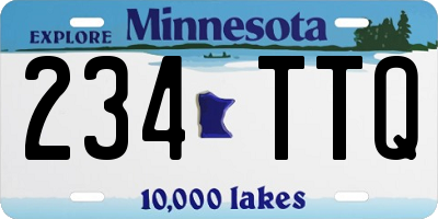 MN license plate 234TTQ