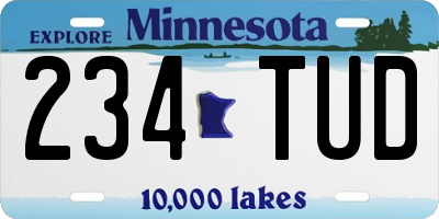 MN license plate 234TUD
