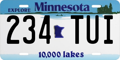 MN license plate 234TUI