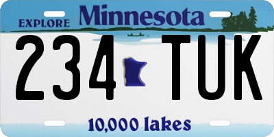MN license plate 234TUK