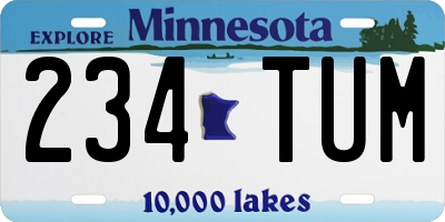 MN license plate 234TUM