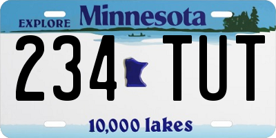 MN license plate 234TUT