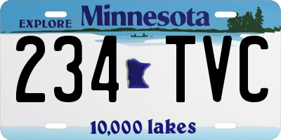 MN license plate 234TVC