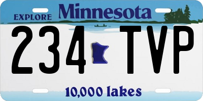 MN license plate 234TVP