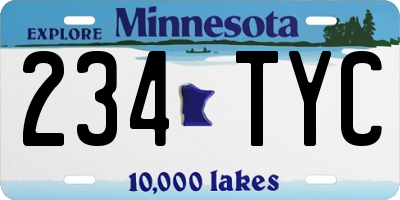 MN license plate 234TYC