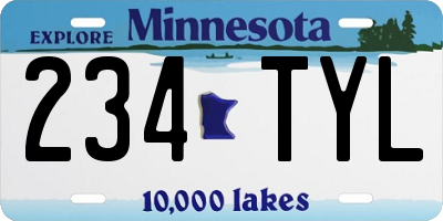 MN license plate 234TYL