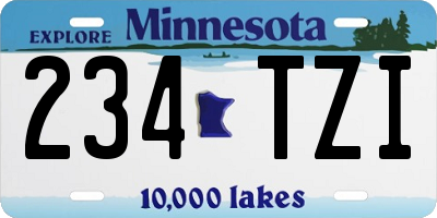 MN license plate 234TZI