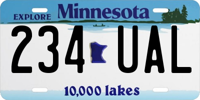MN license plate 234UAL