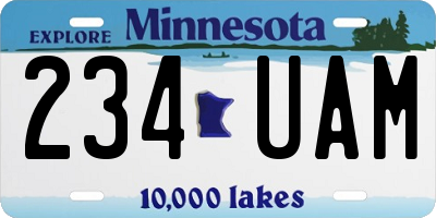 MN license plate 234UAM