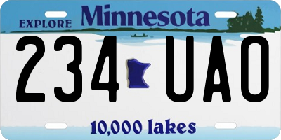 MN license plate 234UAO