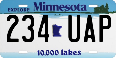 MN license plate 234UAP