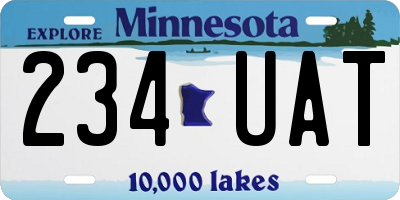 MN license plate 234UAT