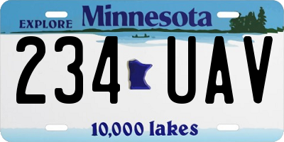 MN license plate 234UAV
