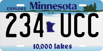 MN license plate 234UCC