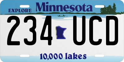 MN license plate 234UCD