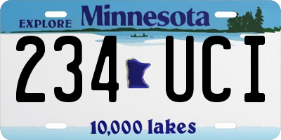 MN license plate 234UCI