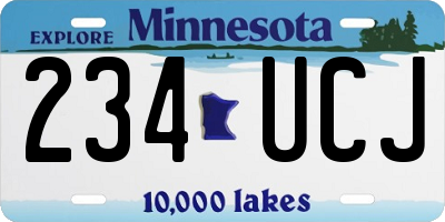 MN license plate 234UCJ