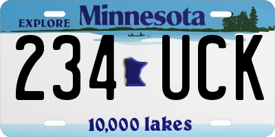 MN license plate 234UCK