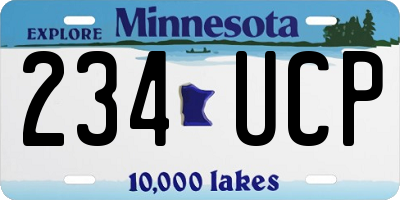 MN license plate 234UCP