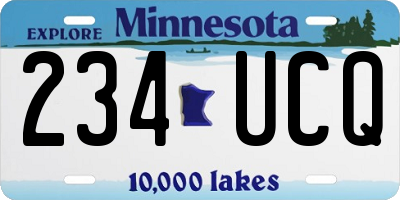 MN license plate 234UCQ