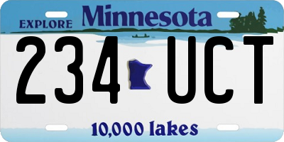 MN license plate 234UCT