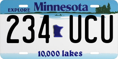 MN license plate 234UCU