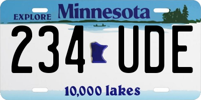 MN license plate 234UDE