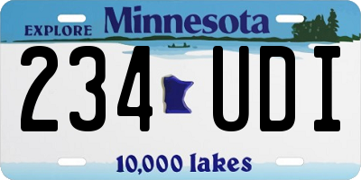 MN license plate 234UDI