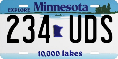 MN license plate 234UDS