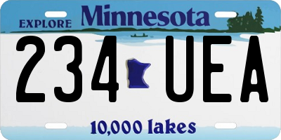MN license plate 234UEA