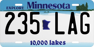 MN license plate 235LAG