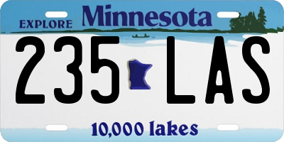 MN license plate 235LAS