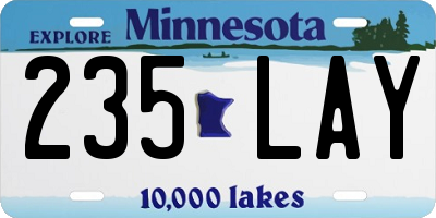 MN license plate 235LAY