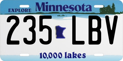 MN license plate 235LBV