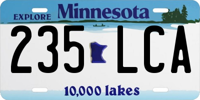 MN license plate 235LCA
