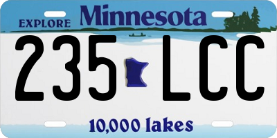 MN license plate 235LCC