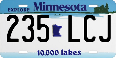 MN license plate 235LCJ