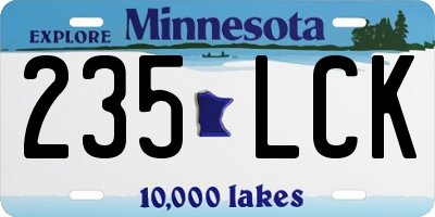 MN license plate 235LCK