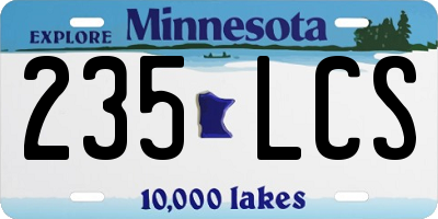 MN license plate 235LCS
