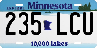 MN license plate 235LCU