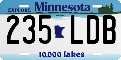 MN license plate 235LDB