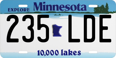 MN license plate 235LDE