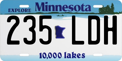 MN license plate 235LDH