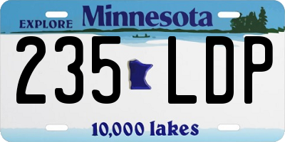 MN license plate 235LDP