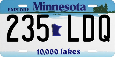 MN license plate 235LDQ
