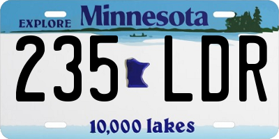 MN license plate 235LDR