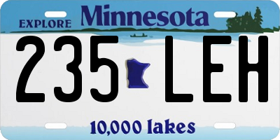 MN license plate 235LEH